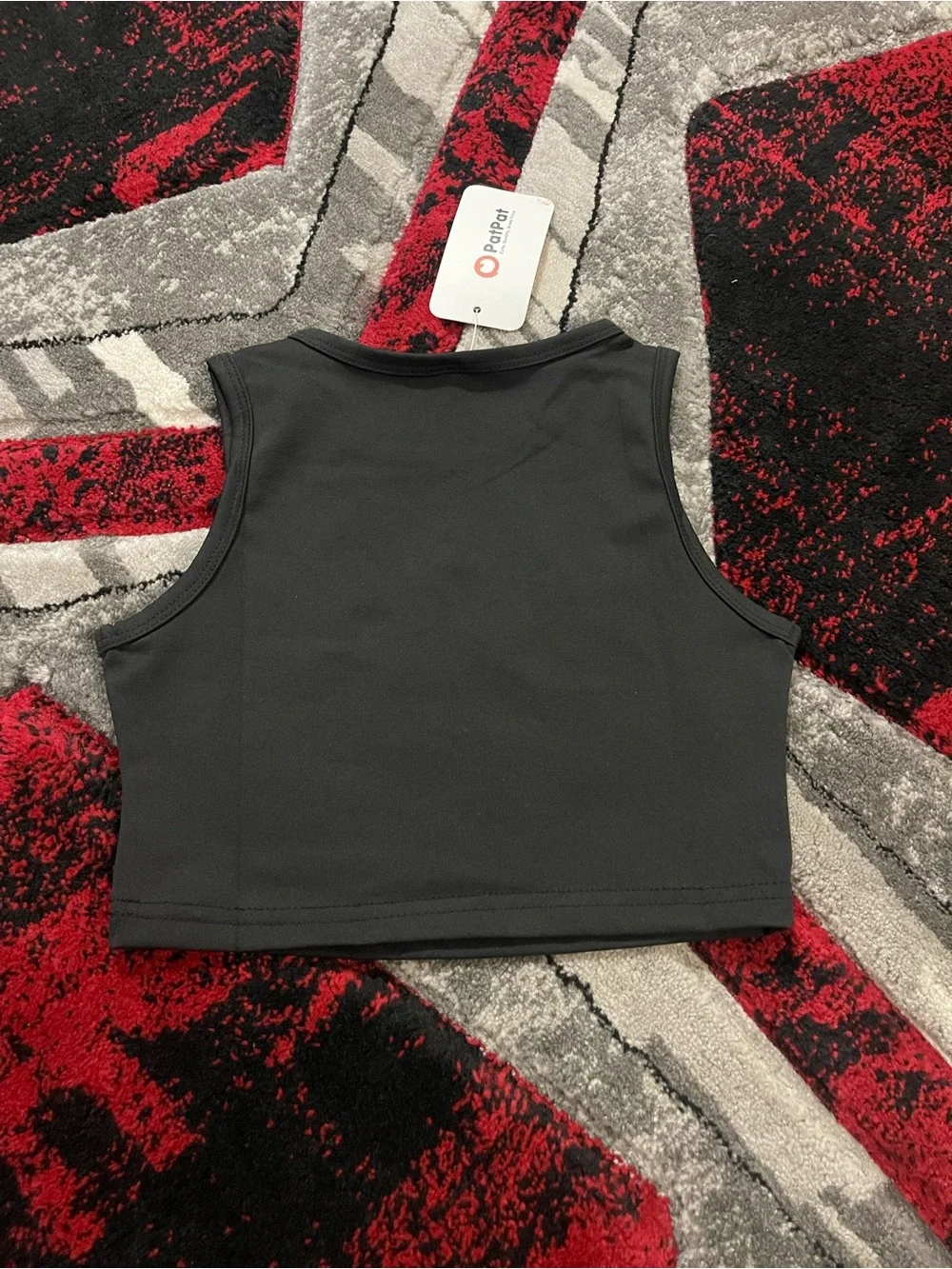 PatPat Black Tank Top with White Star